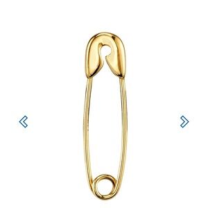 The Last Line 14k Gold Safety Pin Earring (1)
